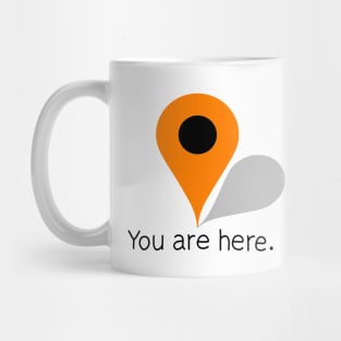 Orange Location Icon - You are here Mug